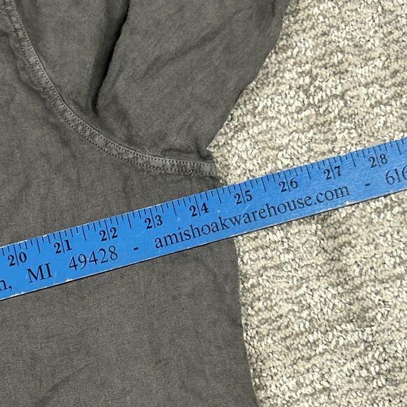 Lucky Brand Shirt Mens XL Linen Classic Fit Pearl Snap Gray Western - Picture 7 of 8